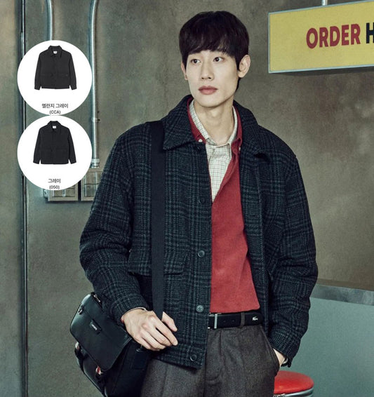 男款【WE ARE】韓國LACOSTE鱷魚羊毛外套BH533E55N