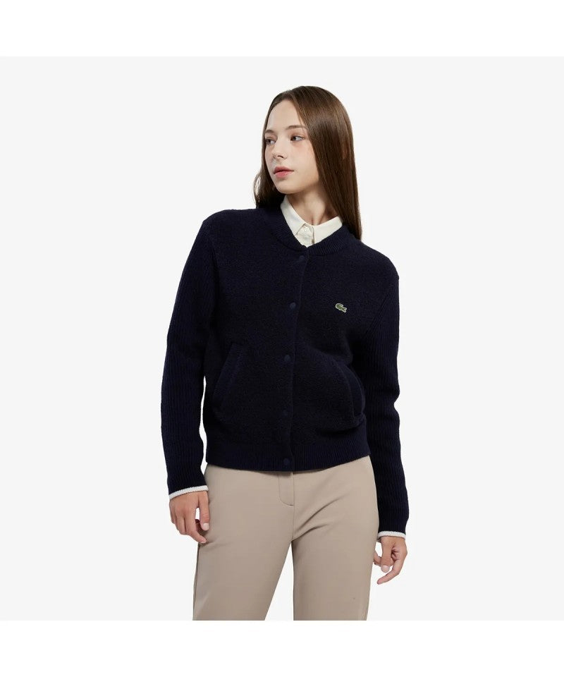 女款【WE ARE】韓國LACOSTE鱷魚羊毛外套AF219E55N