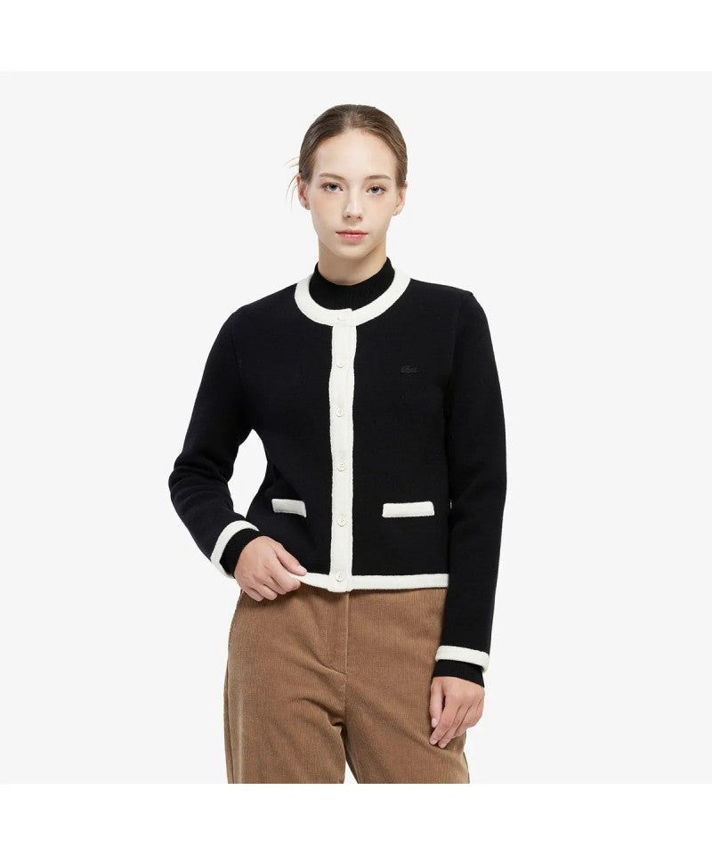 女款【WE ARE】韓國LACOSTE鱷魚羊毛外套AF206E55N