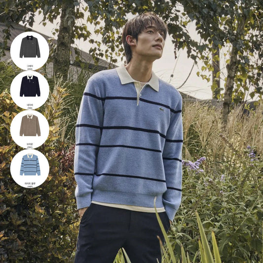 男款【WE ARE】韓國LACOSTE鱷魚羊毛上衣AH405E55N