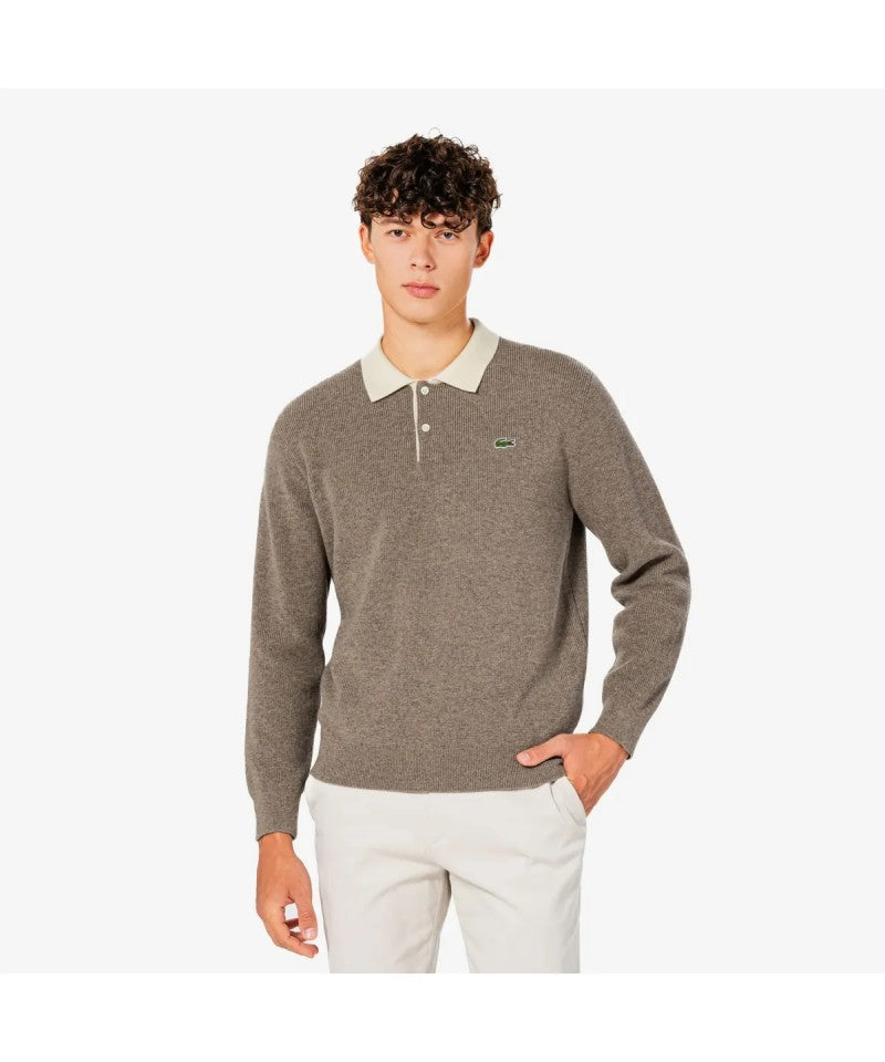 男款【WE ARE】韓國LACOSTE鱷魚羊毛上衣AH405E55N