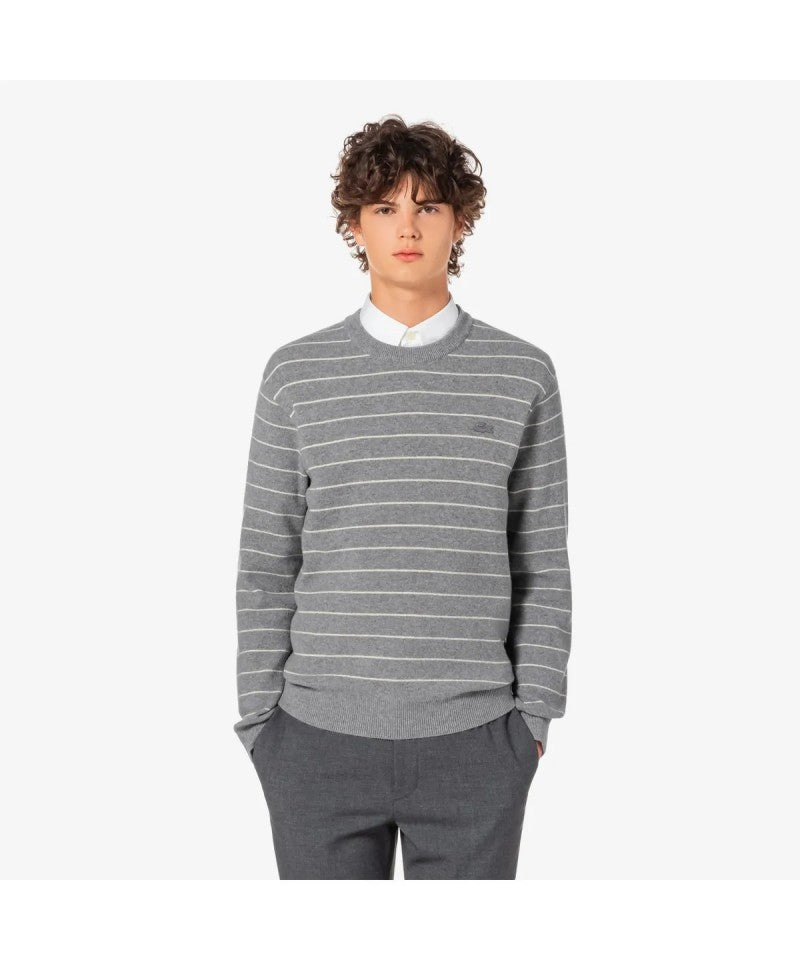 男款【WE ARE】韓國LACOSTE鱷魚圓領大學T衛衣AH596E55N