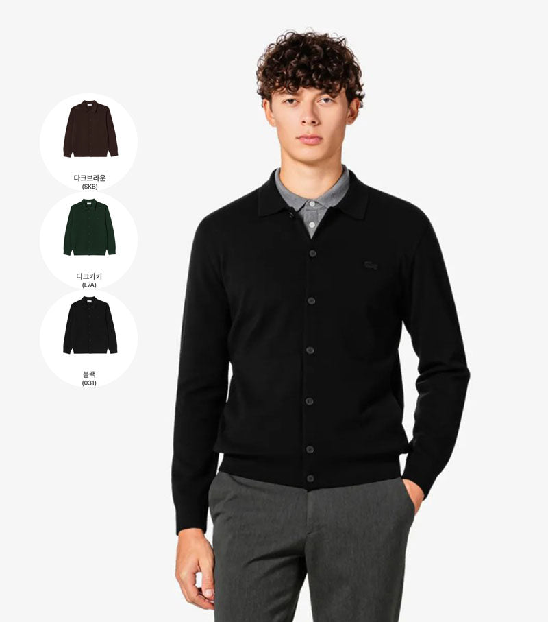 男款【WE ARE】韓國LACOSTE鱷魚針織上衣外套AH092E55N