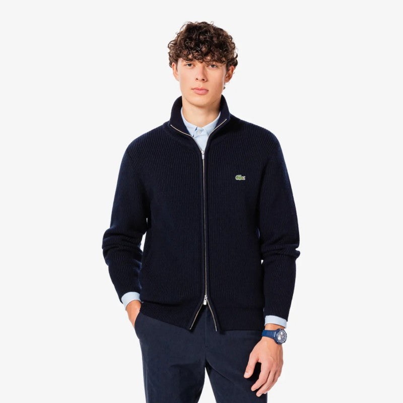 男款【WE ARE】韓國LACOSTE鱷魚拉鏈針織外套AH155E55N