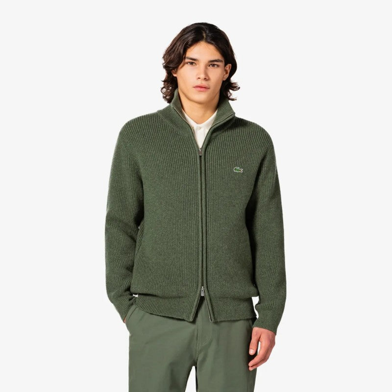 男款【WE ARE】韓國LACOSTE鱷魚拉鏈針織外套AH155E55N