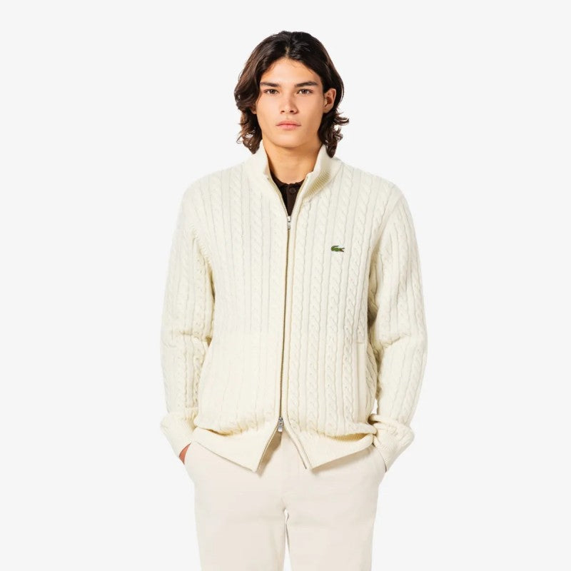 男款【WE ARE】韓國LACOSTE鱷魚針織拉鏈外套AH402E55N