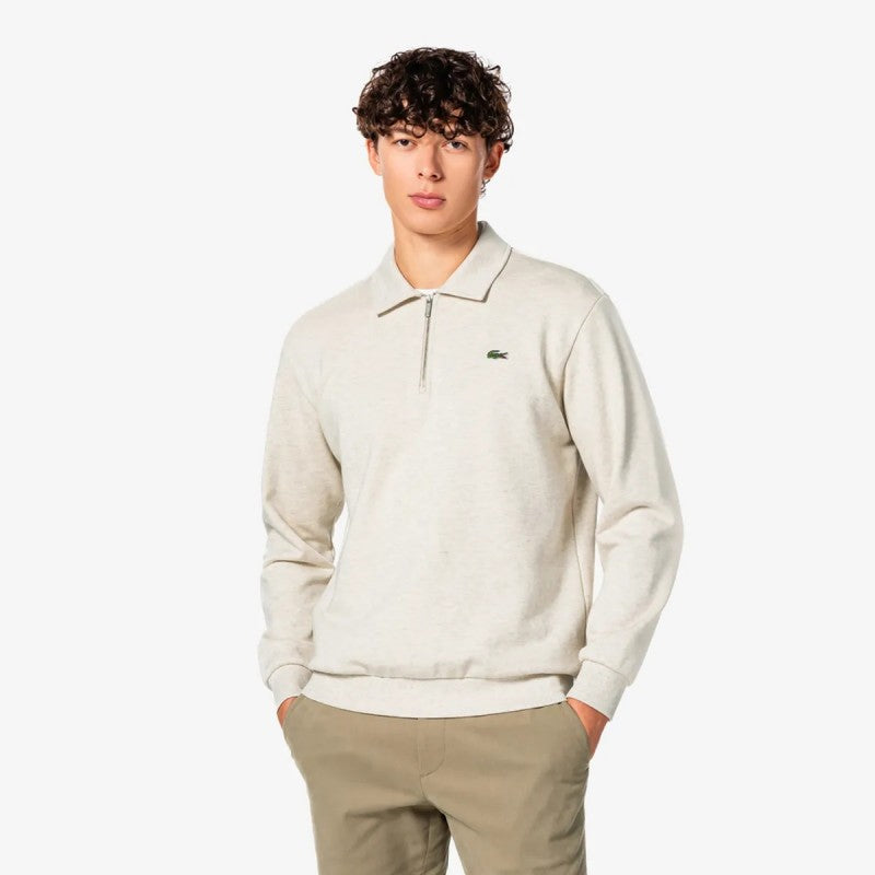 男款【WE ARE】韓國LACOSTE鱷魚半拉鏈領大學T衛衣SH197E55N