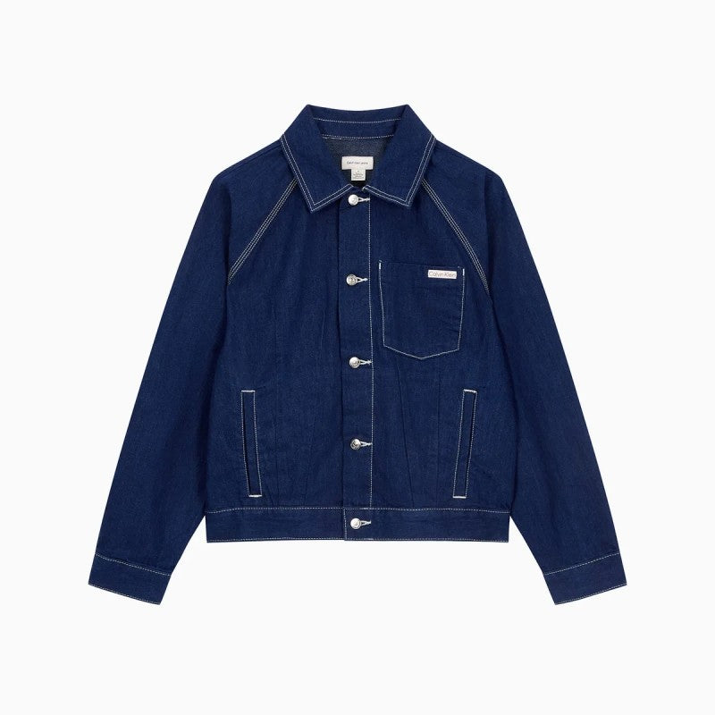 【WE ARE】韓國Calvin Klein 車線牛仔外套4RE734G