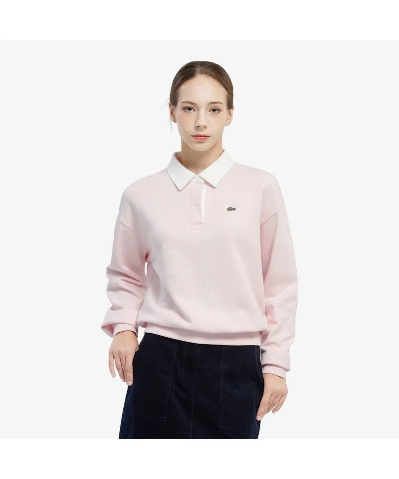 女款【WE ARE】韓國LACOSTE鱷魚翻領大學T衛衣SF240E55N