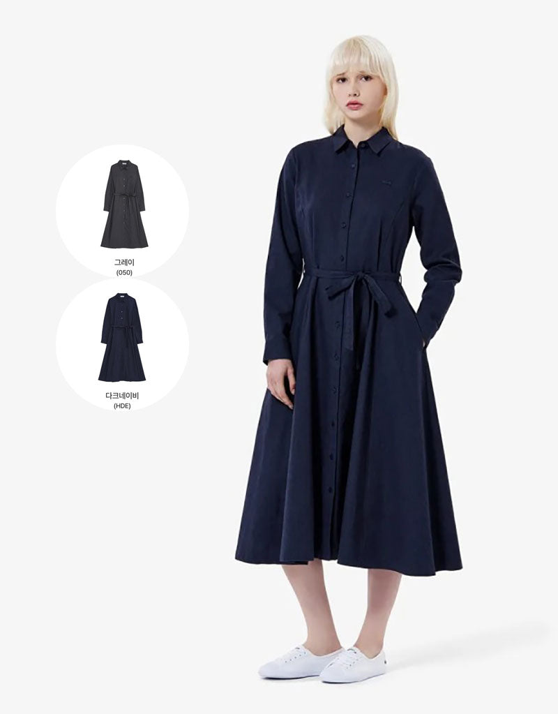 女款【WE ARE】韓國LACOSTE鱷魚係腰連衣裙EF996E55N