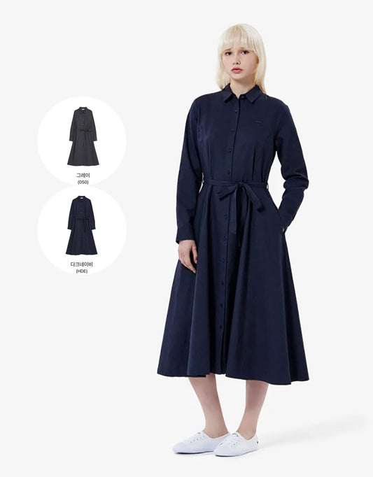 女款【WE ARE】韓國LACOSTE鱷魚係腰連衣裙EF996E55N