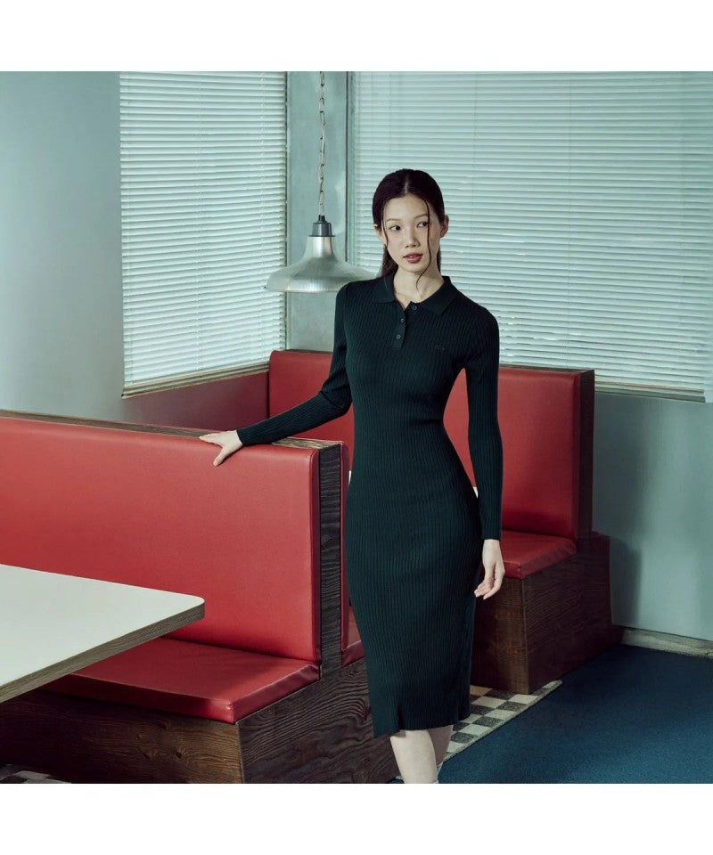 女款【WE ARE】韓國LACOSTE鱷魚針織連衣裙EF997E55N