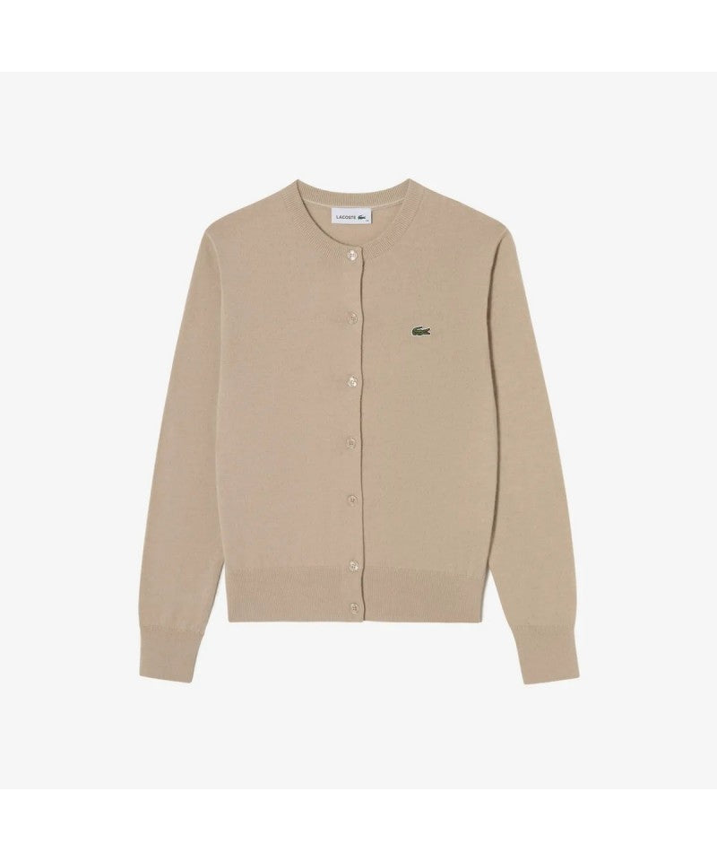 女款【WE ARE】韓國LACOSTE鱷魚針織羊毛開衫AF122E55N