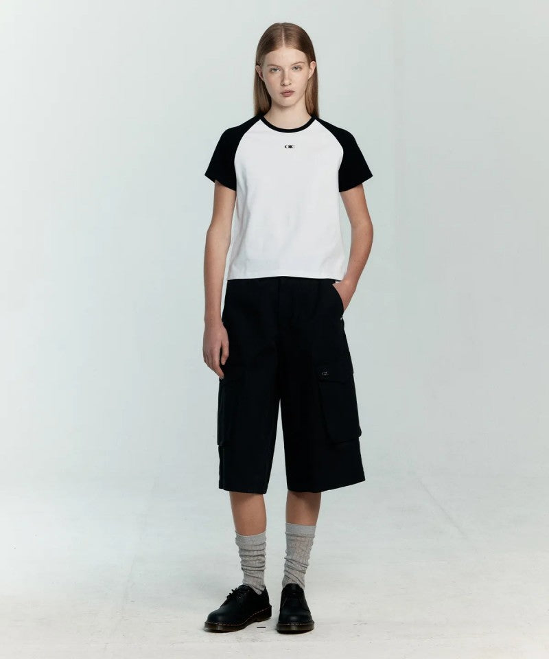 女款【WE ARE】韓國OIC 工裝七分褲OI2632SB104M
