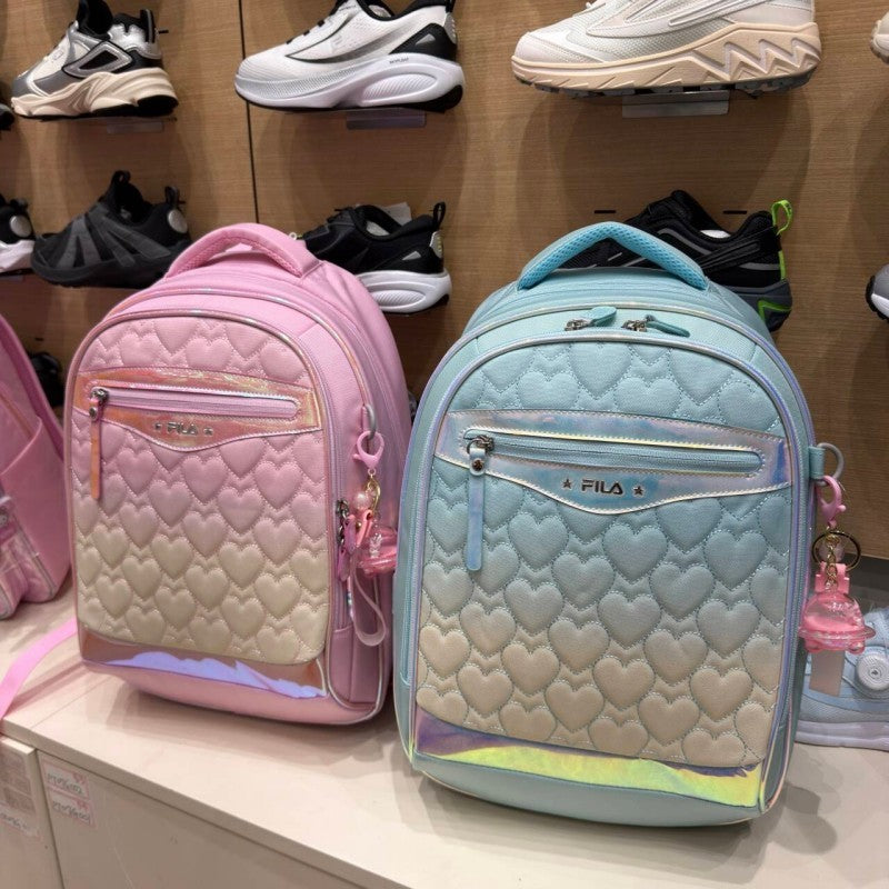 【WE ARE】韓國FILA KIDS 愛心壓紋漸層後背包 FK3BEF5003F