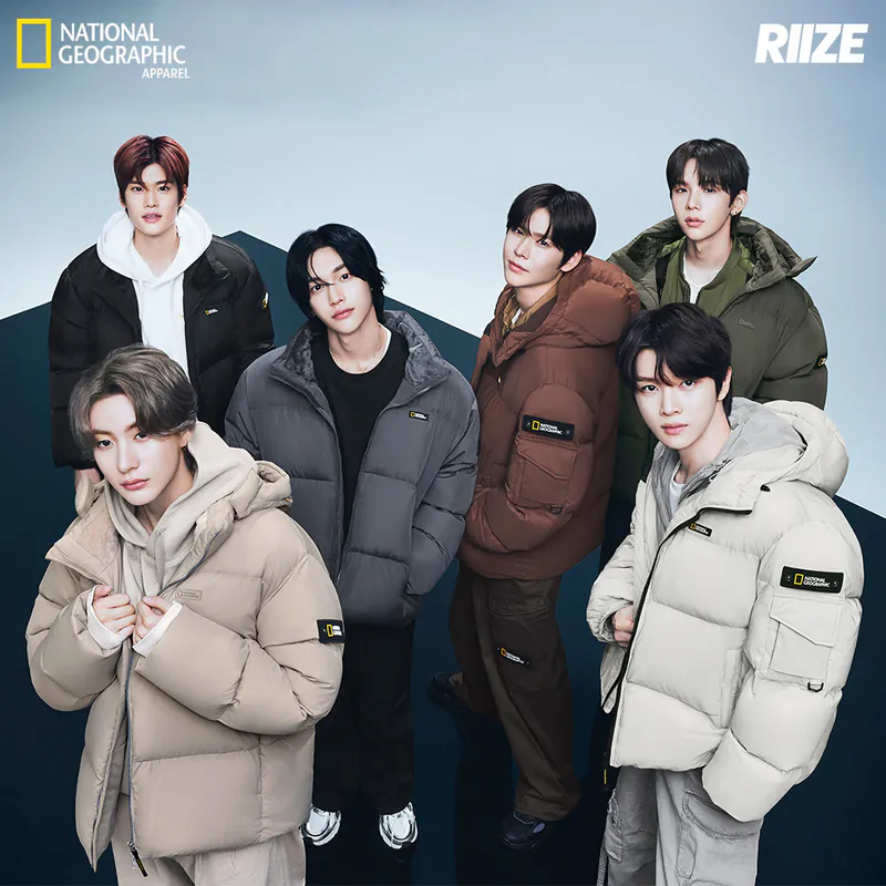 Same style for men and women [WE ARE] South Korea NG National Geographic short version hooded goose down jacket N244UDW151