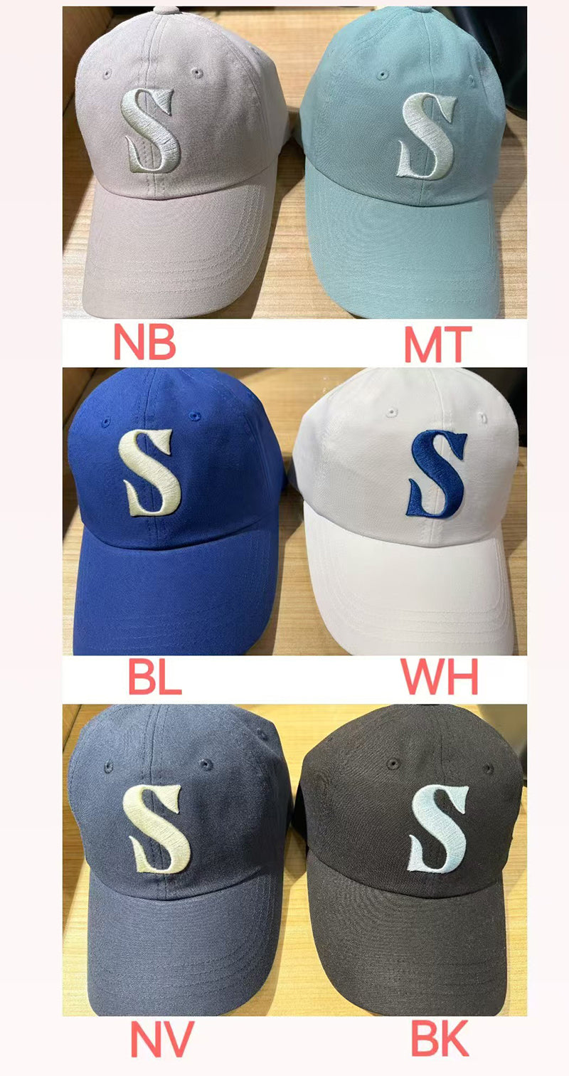 【WE ARE】Korea Satur casual big letter S baseball cap SA255UAP02/SA255UAP03
