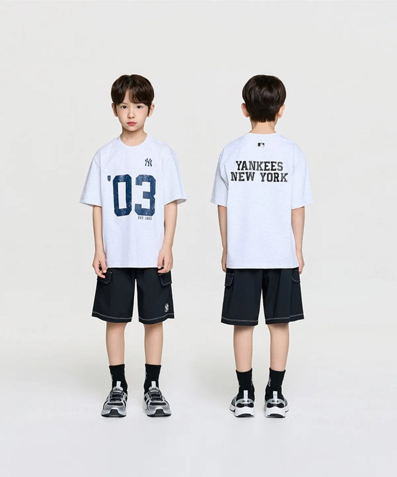 【WE ARE】韓國MLB KIDS休閒短袖+工裝短褲套裝7AS1V0263