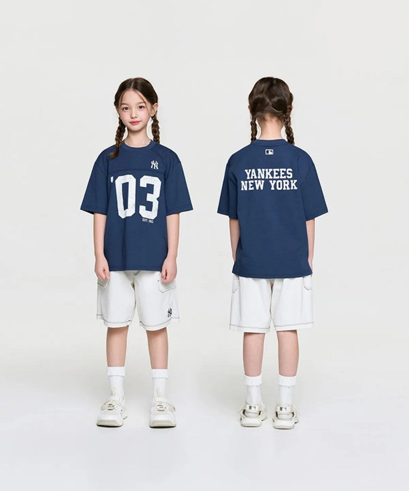 【WE ARE】韓國MLB KIDS休閒短袖+工裝短褲套裝7AS1V0263