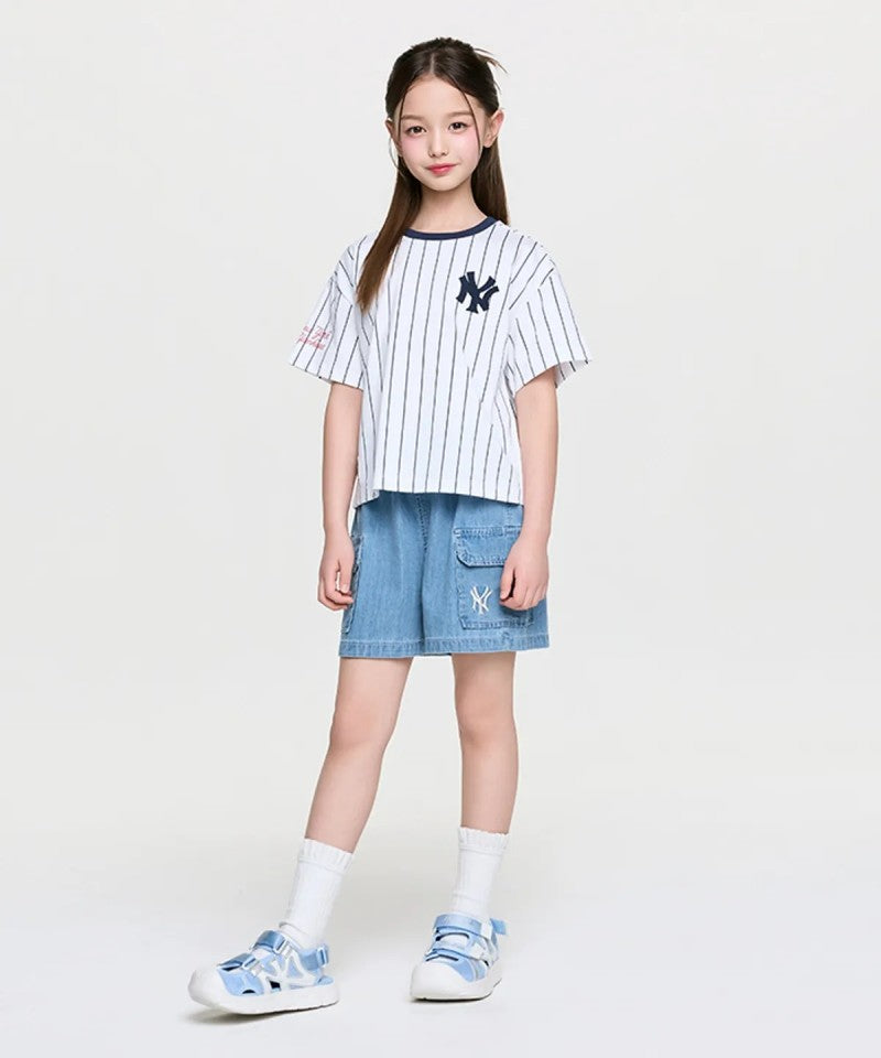 女童裝【WE ARE】韓國MLB KIDS休閒短袖+短褲套裝7FS1B0363