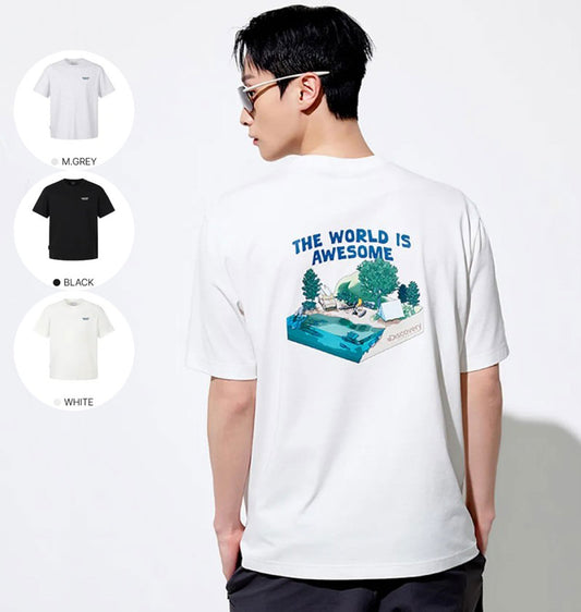 【WE ARE】韓國Discovery背面露營圖案T恤DXRS7S063