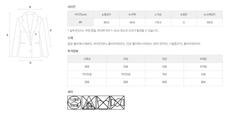 【WE ARE】韓國LAP 異材質接拼西裝外套AS1WJ266
