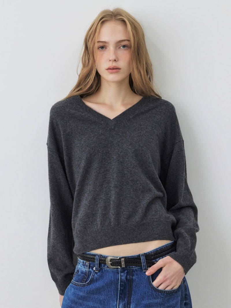 【WE ARE】韓國CITYBREEZE 90%羊毛V領針織 CTH3KT13