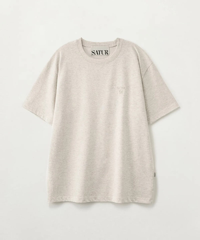 Satur特價款 男女同款【WE ARE】韓國Satur  刺繡小標短袖T恤SA262UTS03