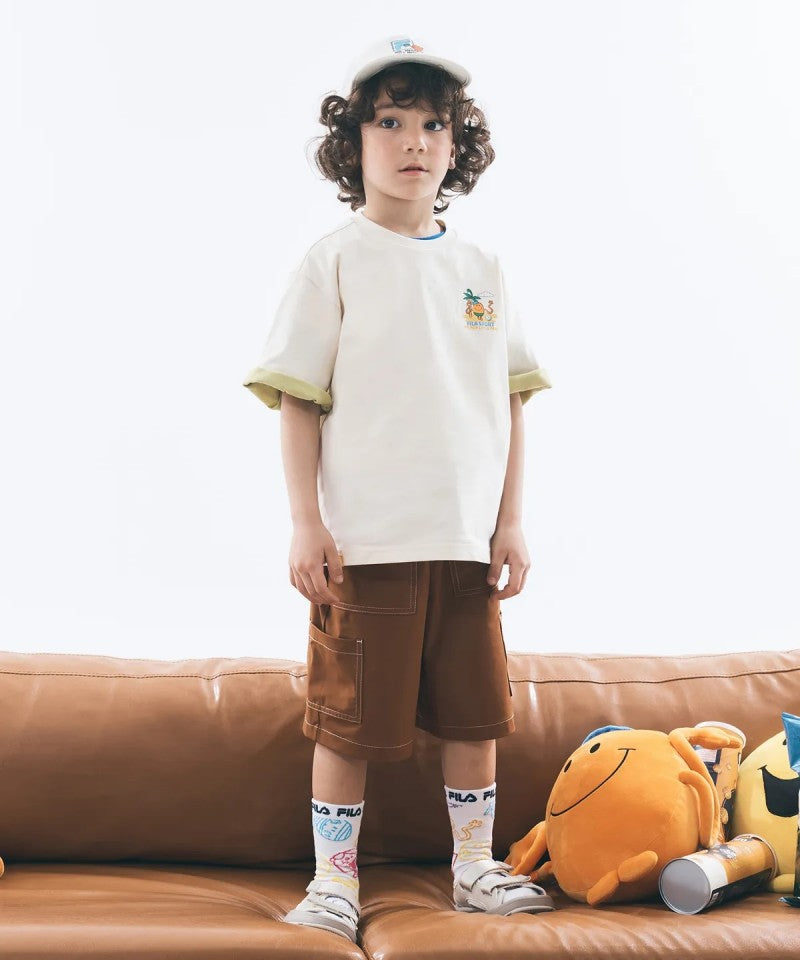 【WE ARE】韓國FILA KIDS短袖+短褲套裝FK262FS07X006