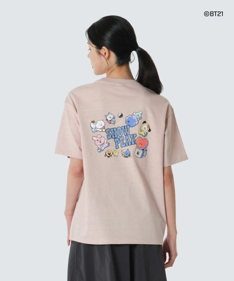 BT21聯名款 女款【WE ARE】韓國snow peak雪峰短袖T恤S26MWFTS92