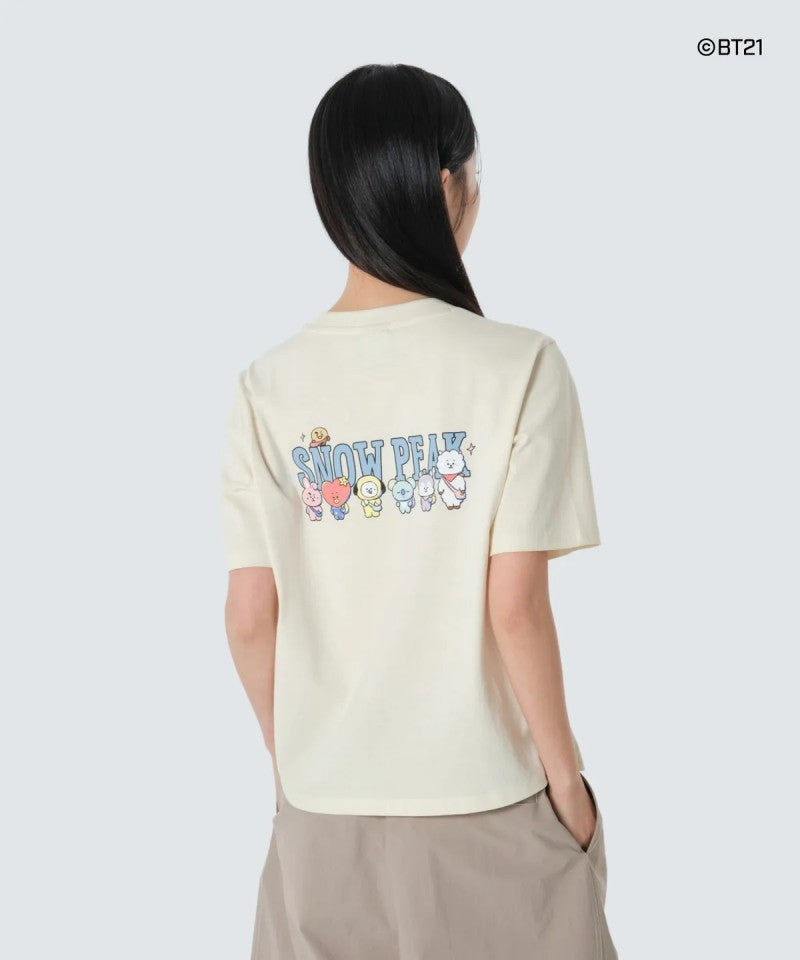 BT21聯名款 女款【WE ARE】韓國snow peak雪峰短袖T恤S26MWFTS91