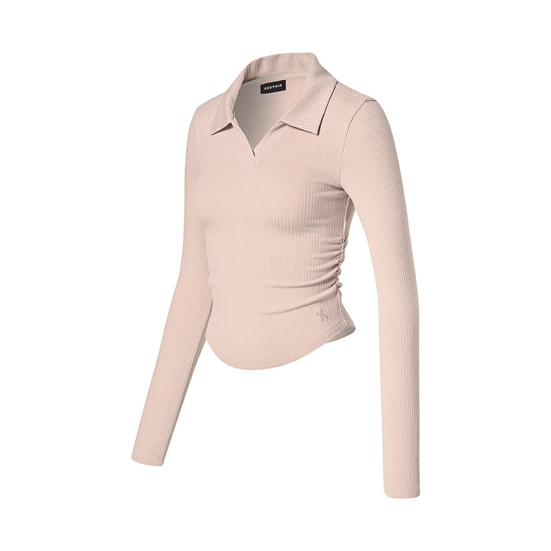 大茜選品【WE ARE】韓國Xexymix翻領長袖針織衫XFK3QL1101