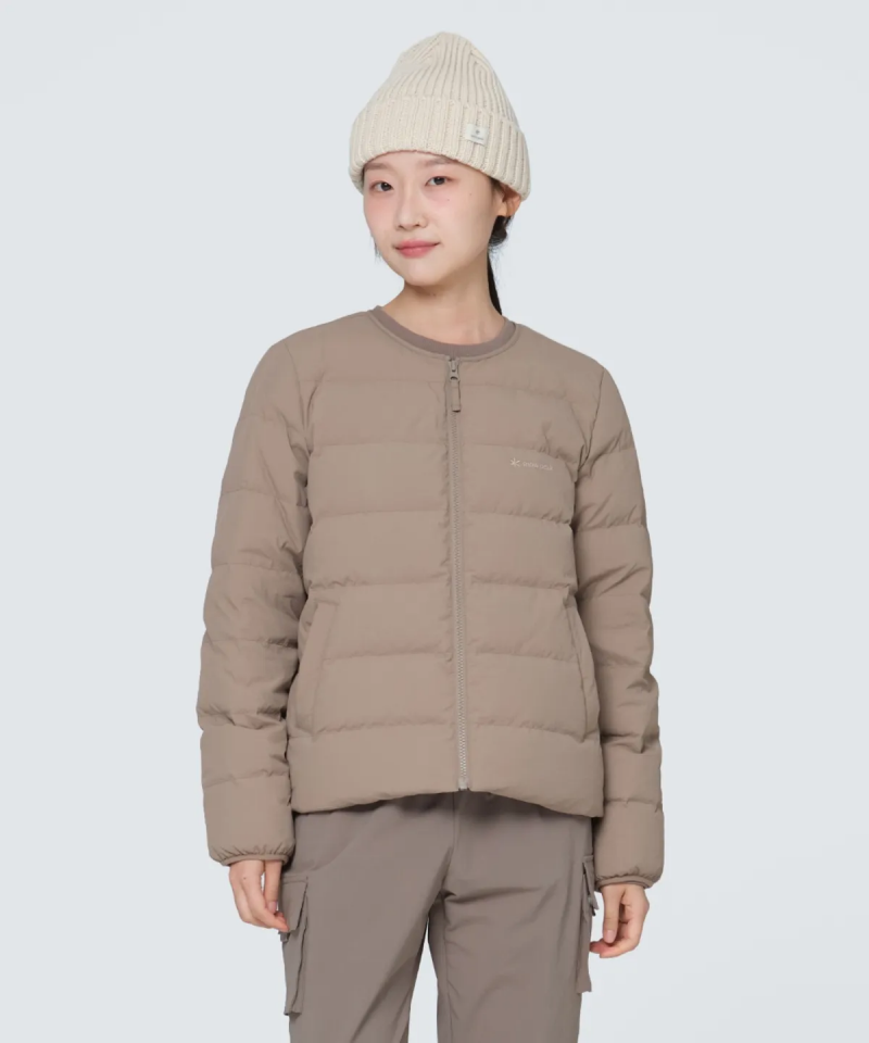 Women's [WE ARE] Korean snow peak round neck down jacket S24WWGDJ61