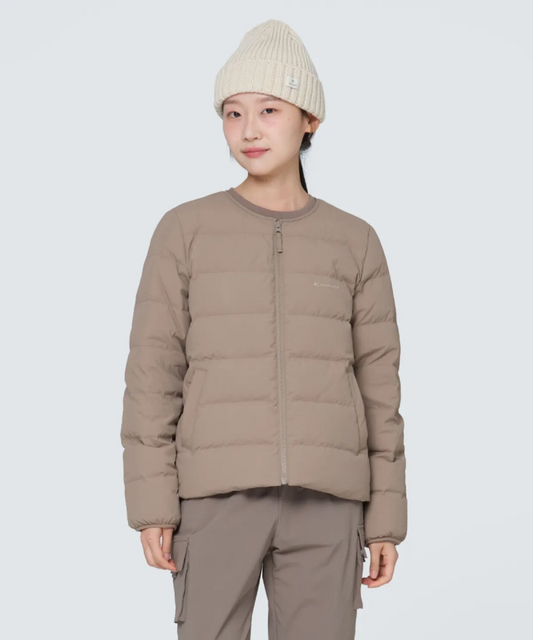 Women's [WE ARE] Korean snow peak round neck down jacket S24WWGDJ61