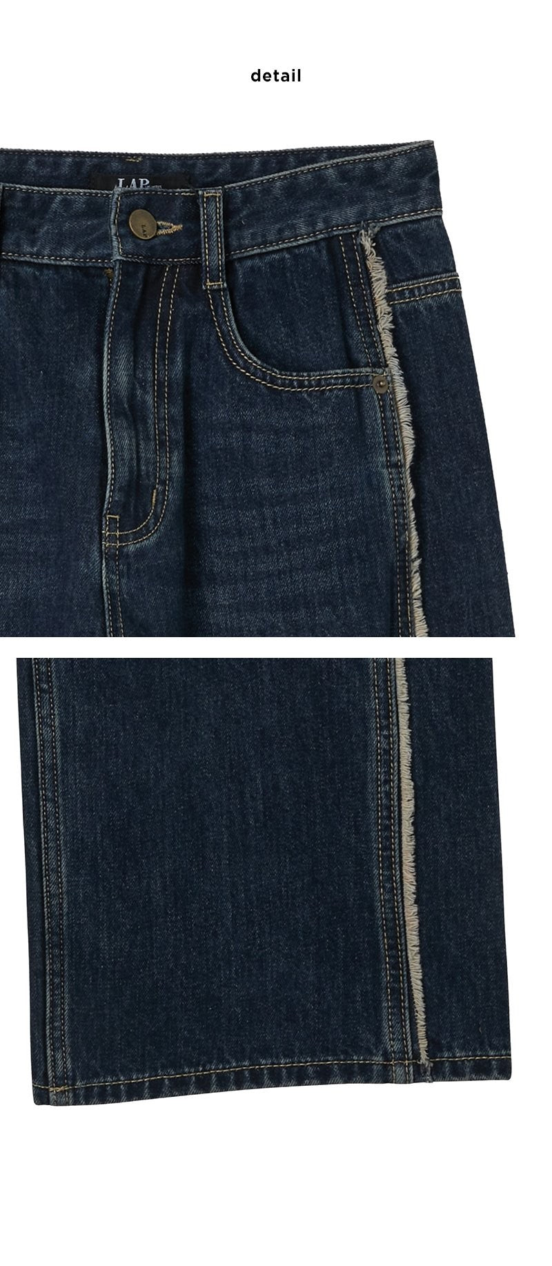 【WE ARE】韓國LAP 毛邊刷色牛仔褲 AR4DPA60