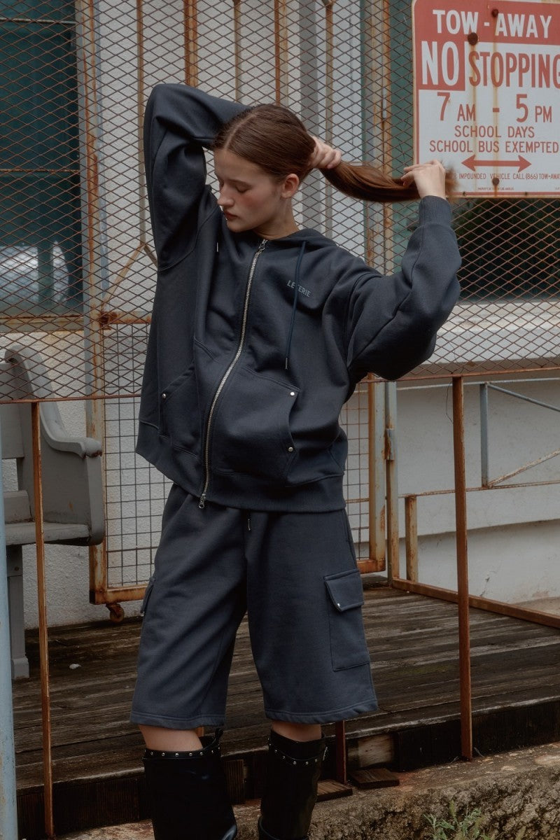 【WE ARE】韓國Leterie休閒短褲BERMUDACARGOSWEATPANTS