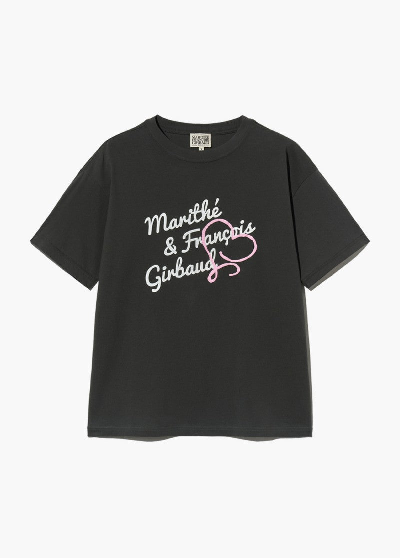 女款【WE ARE】韓國Marithe草寫愛心短袖T恤MFG45UTS108