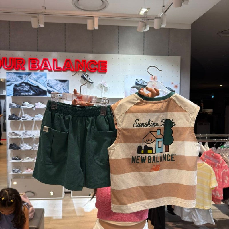 【WE ARE】韓國new balance kids休閒T恤+短褲套裝NK9YG2552U