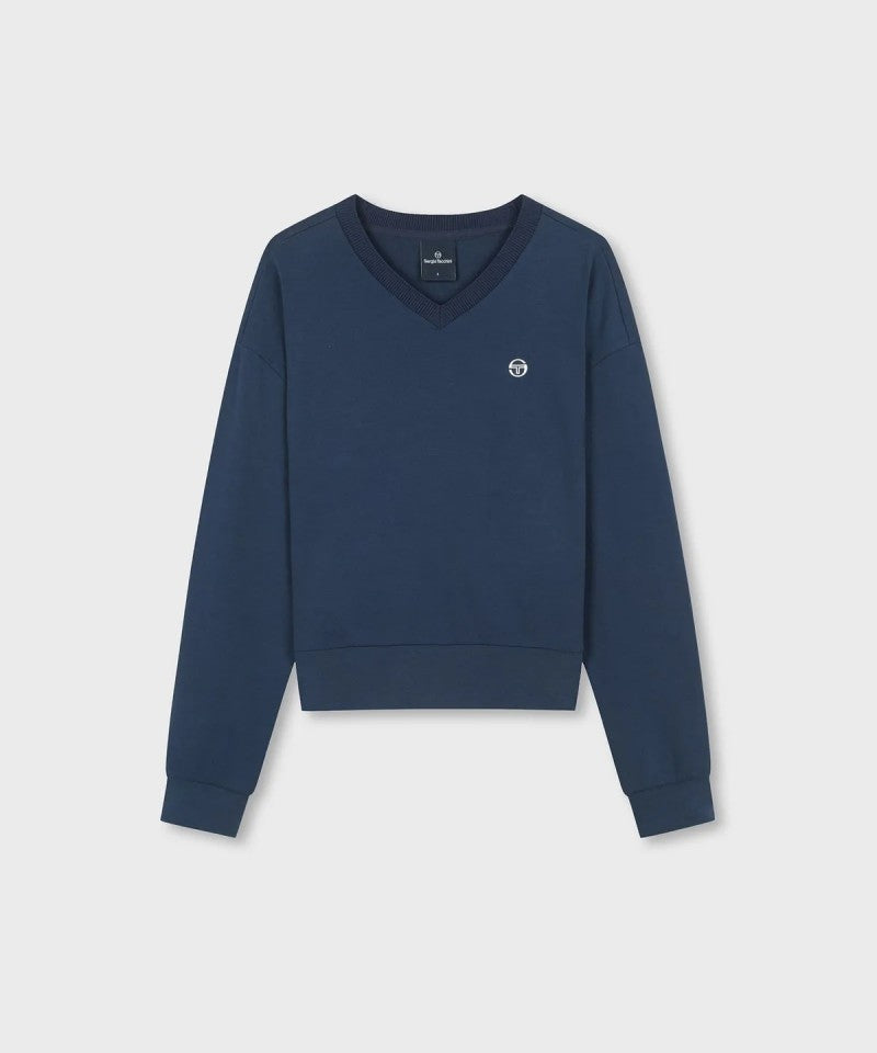 【WE ARE】韓國SERGIO TACCHINI小V領微短版大學T  TWMT15164