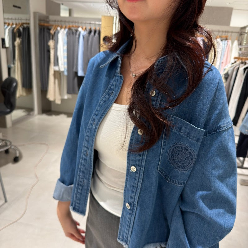 【WE ARE】韓國LAP短版牛仔外套 AS1DB260