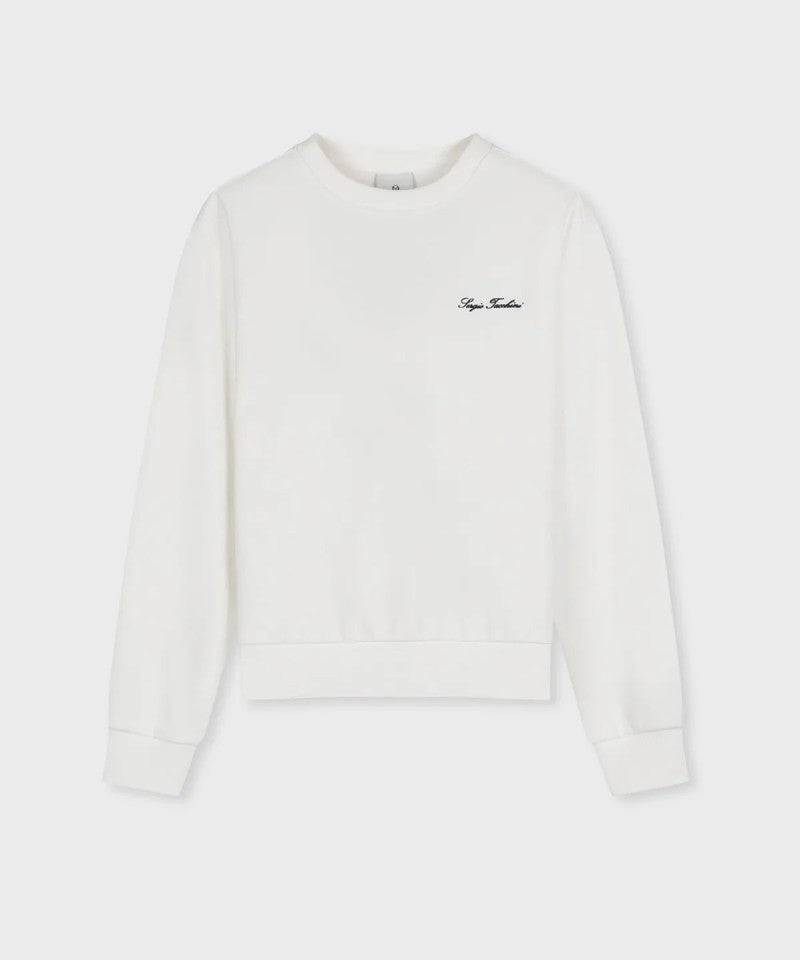 【WE ARE】韓國SERGIO TACCHINI 刺繡圓領大學T TWMT19064