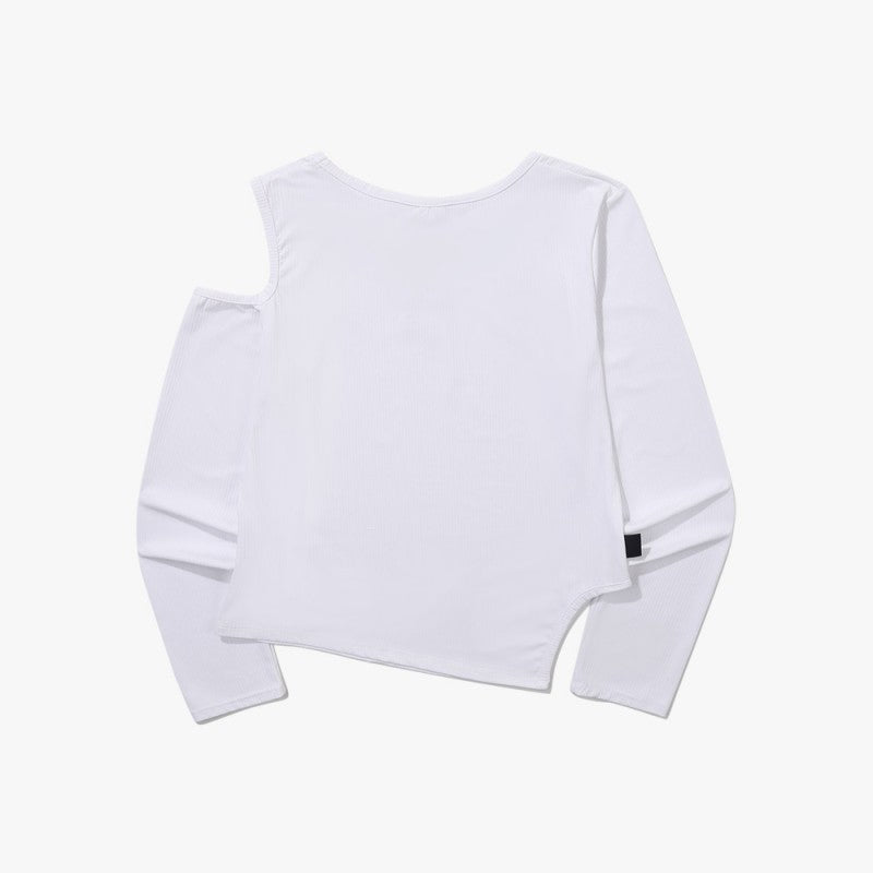 【WE ARE】韓國Diadora 女款露肩下擺不規則上衣  D5322TRL34