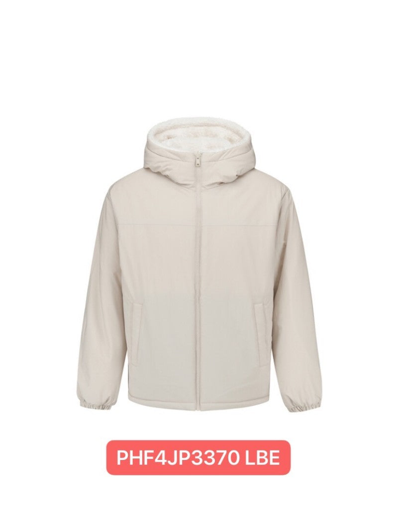 男女同款【WE ARE】韓國POLHAM羊羔毛連帽雙面外套