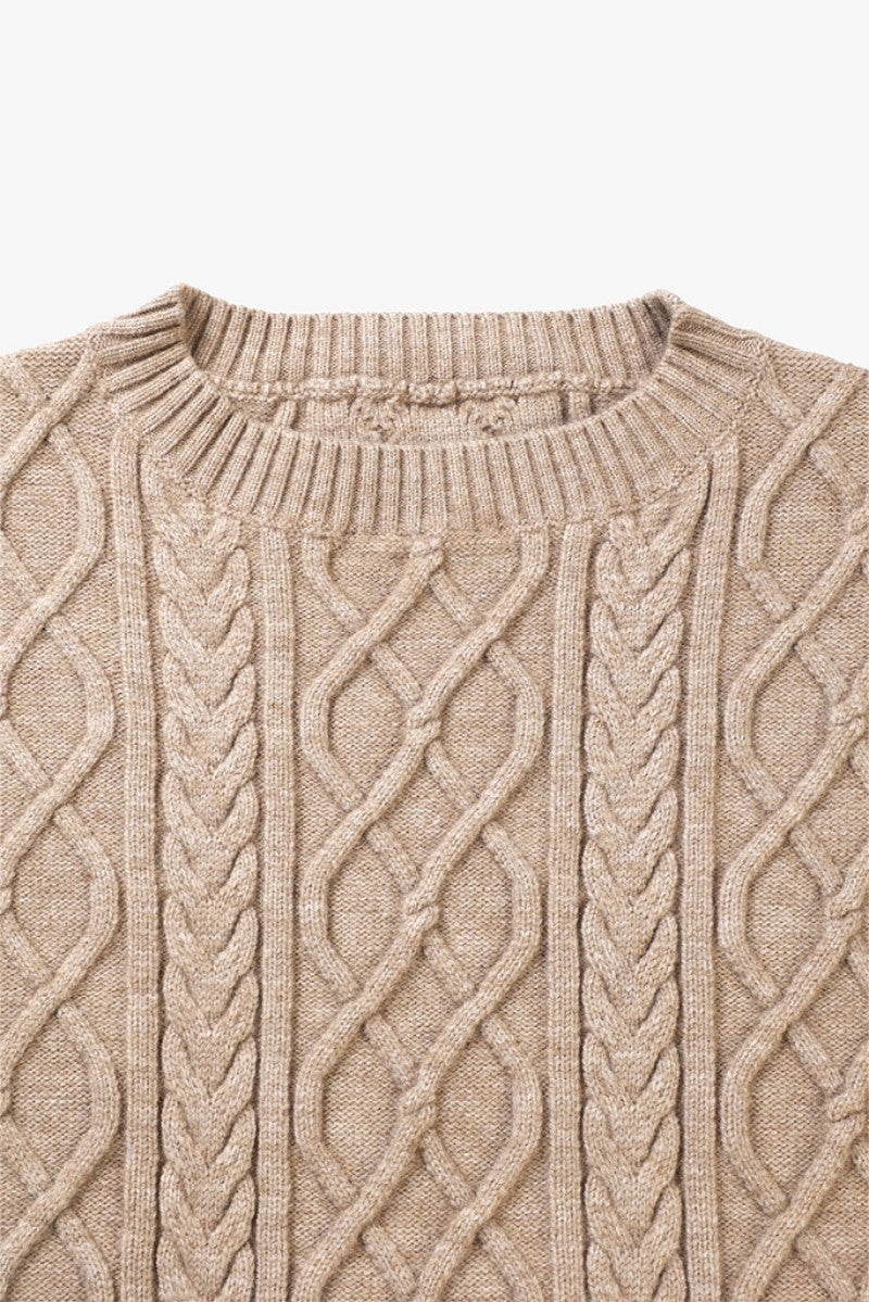 【WE ARE】韓國DONTBELATE 麻花針織圓領毛衣