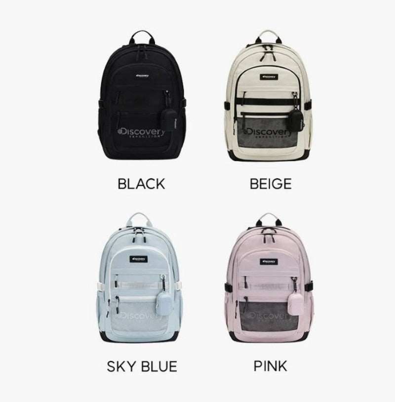 【WE ARE】Korea purchasing Discovery mesh backpack with small charm bag DXBK0024N