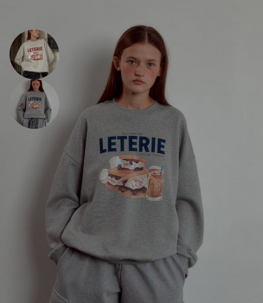 【WE ARE】韓國Leterie 棉花糖鬆餅大學T MARSHMALLOWWAFFLESWEATSHIRT