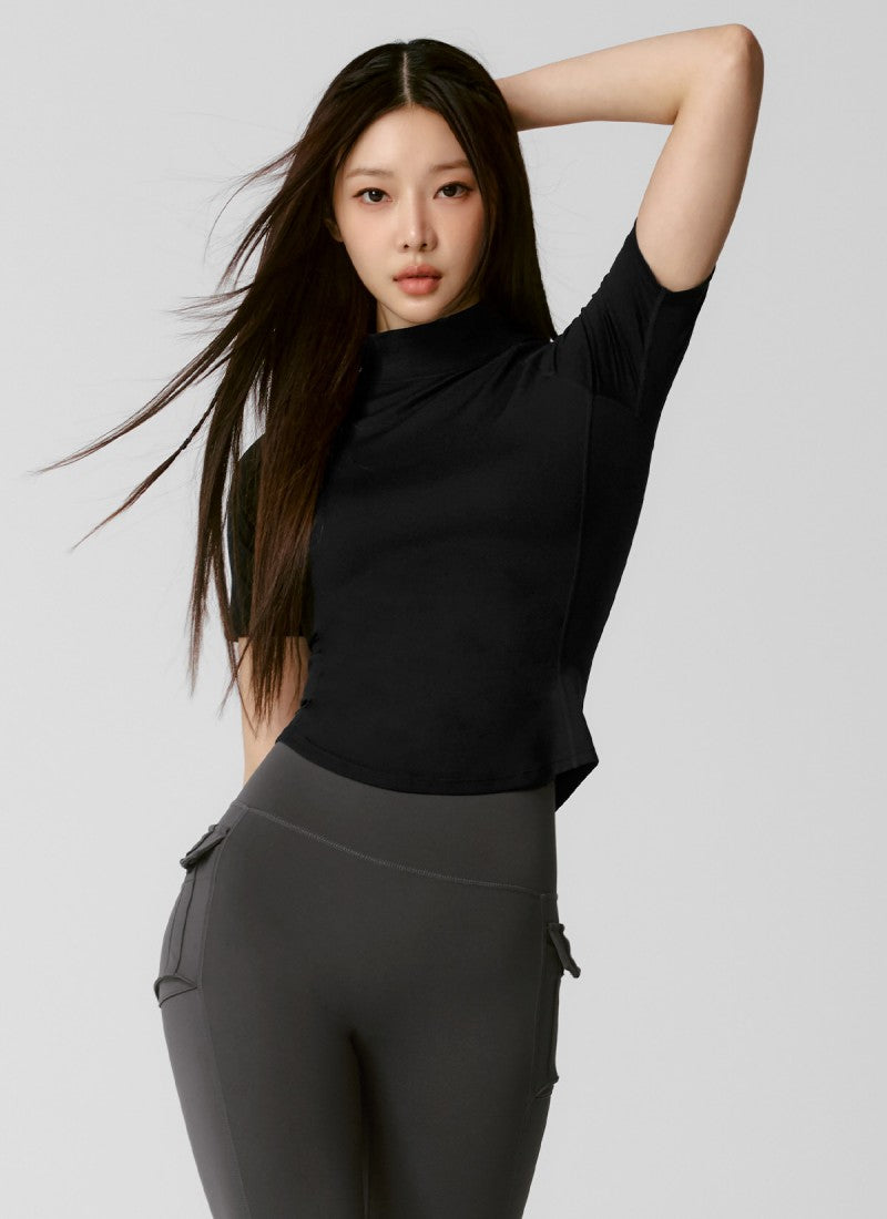 兩件＄1300！大茜選品【WE ARE】韓國Xexymix 女款立領短袖打底上衣 XWFST04J3