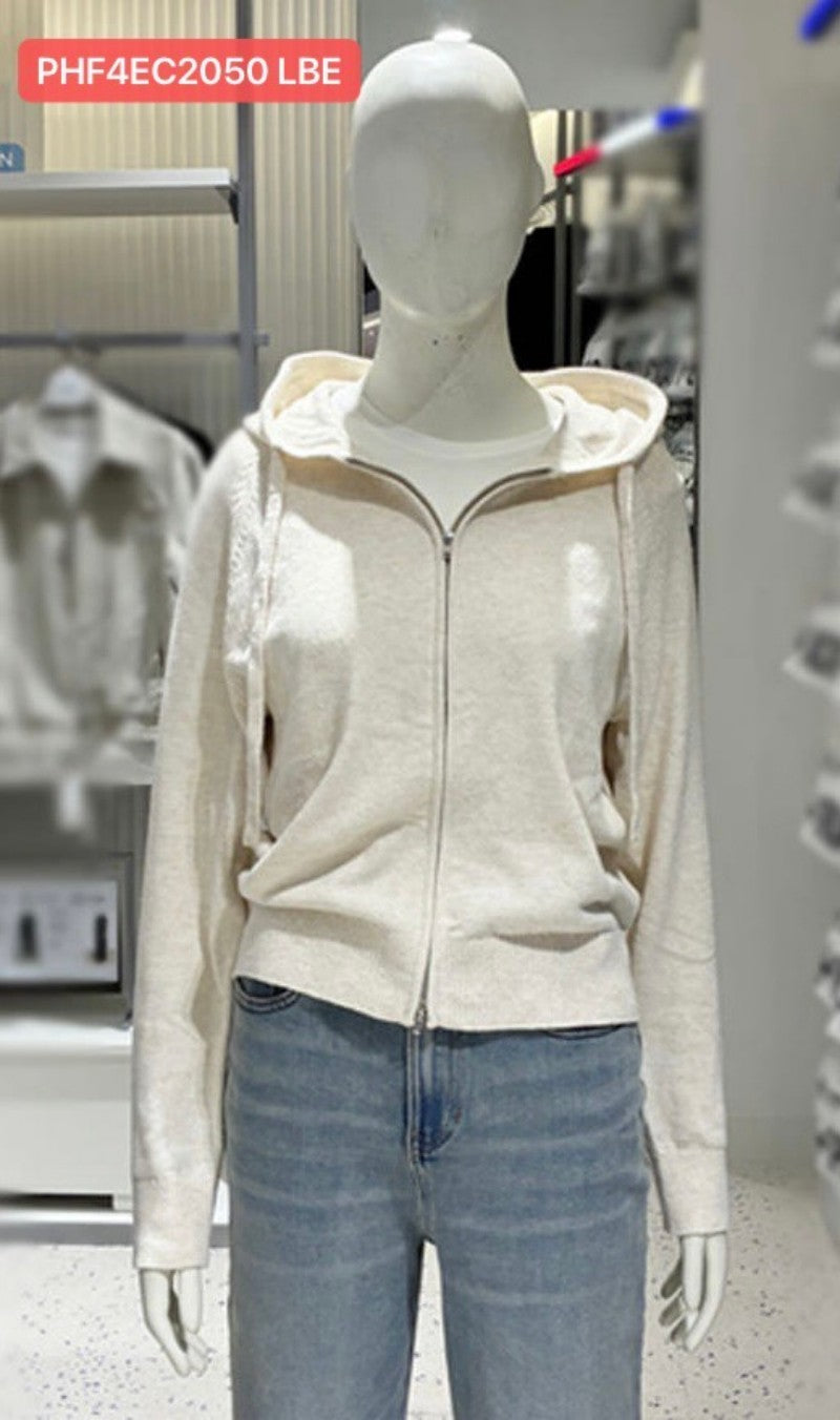 【WE ARE】韓國POLHAM拉鏈連帽毛衣外套PHF4EC2050