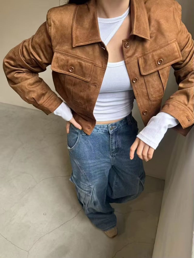 大茜選品【WE ARE】韓國 短版麂皮外套 20251026-13