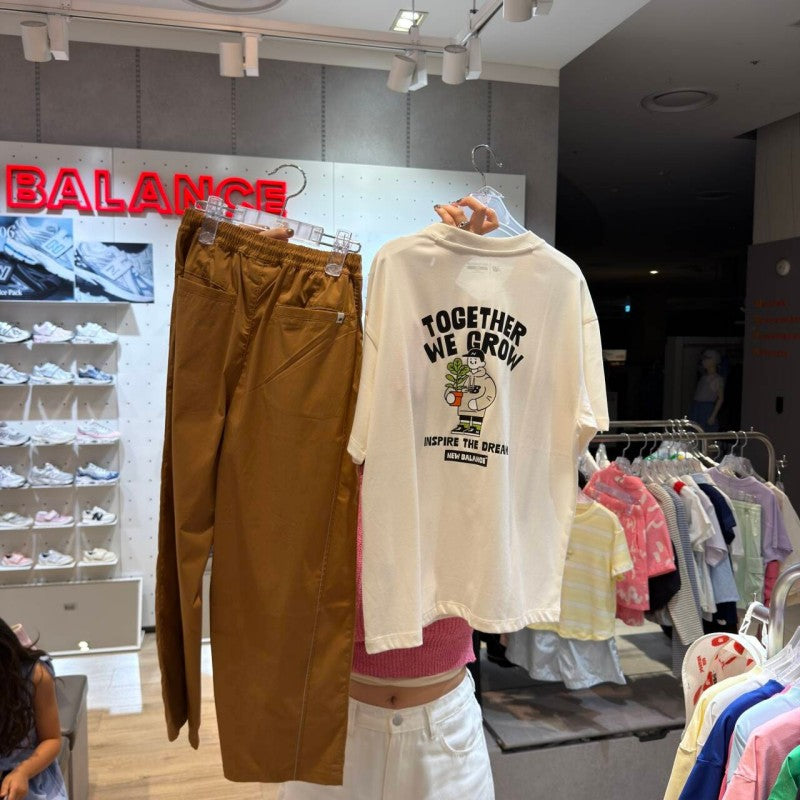 【WE ARE】韓國new balance kids休閒口袋短T+長褲套裝 NK9YG2401U